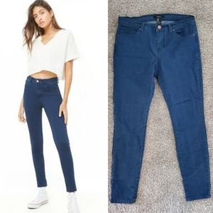 Forever 21 mid rise blue skinny jeans size 28
